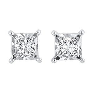 14Kt White Gold Diamond 1/4Ctw Earring