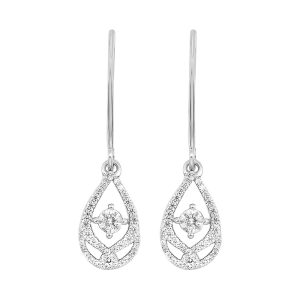 14Kt White Gold Diamond 1/4Ctw Earring