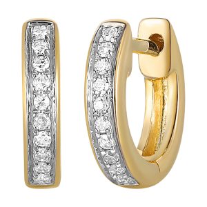 14Kt Yellow Gold Diamond 1/20Ctw Earring