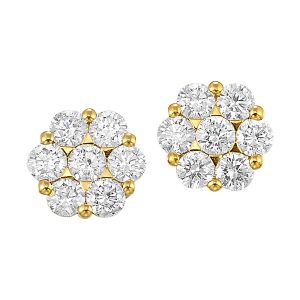 14Kt Yellow Gold Diamond 1/7Ctw Earring