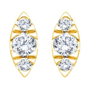 10Kt Yellow Gold Diamond 1/12Ctw Earring