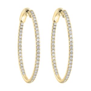 14Kt Yellow Gold Diamond 1 1/2Ctw Earring