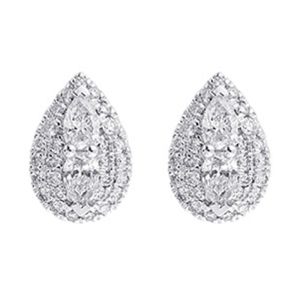 14Kt White Gold Diamond 3/4Ctw Earring