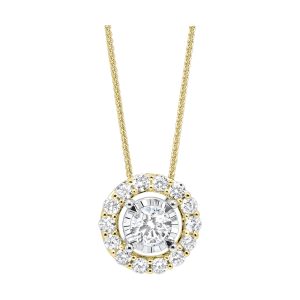 14Kt Yellow Gold Diamond 1Ctw Pendant