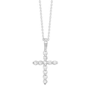 14Kt White Gold Diamond 1/10Ctw Pendant