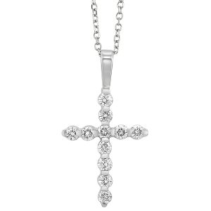 14Kt White Gold Diamond 1/2Ctw Pendant