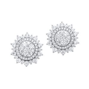 14Kt White Gold Diamond 1Ctw Earring