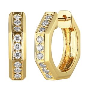 14Kt Yellow Gold Diamond 1/3Ctw Earring