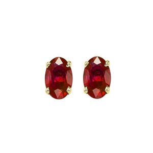 14Kt Yellow Gold Ruby 1/2Ctw Earring