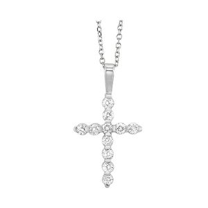 14Kt White Gold Diamond 3/4Ctw Pendant