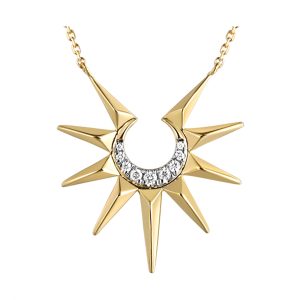 14Kt Yellow Gold Diamond 1/20Ctw Necklace