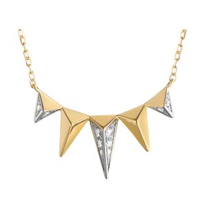 14Kt Yellow Gold Diamond 1/8Ctw Necklace