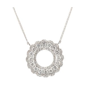 14Kt White Gold Diamond 3/4Ctw Necklace