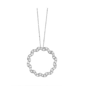 14Kt White Gold Diamond 1Ctw Pendant