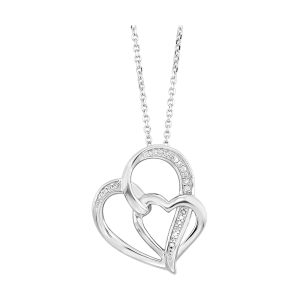 Silver White Diamond 1/20Ctw Pendant