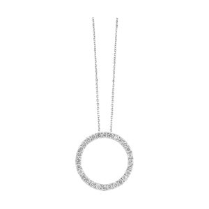 14Kt White Gold Diamond 1Ctw Pendant