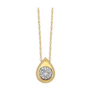 14Kt Yellow Gold Diamond 1/10Ctw Pendant