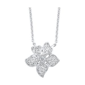 10Kt White Gold Diamond 1/5Ctw Pendant