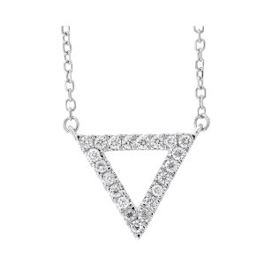 14Kt White Gold Diamond 1/10Ctw Pendant