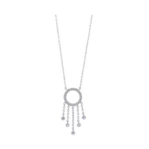 14Kt White Gold Diamond 1/7Ctw Pendant