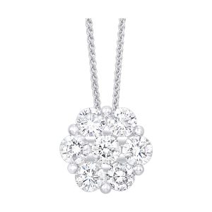 14Kt White Gold Diamond 3/4Ctw Pendant
