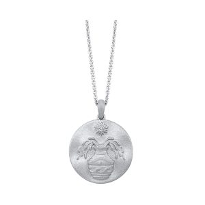 Silver Diamond 1/50Ctw Pendant