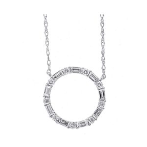 10Kt White Gold Diamond 1/3Ctw Pendant