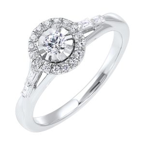 14Kt White Gold Diamond 1/3Ctw Ring