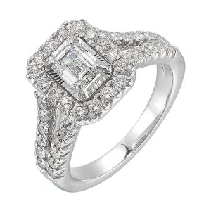 14Kt White Gold Diamond 1 1/2Ctw Ring