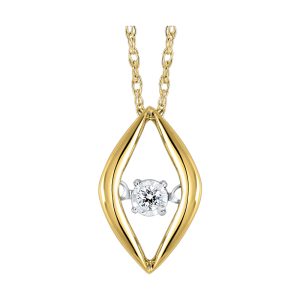 10Kt Yellow Gold Diamond 1/50Ctw Pendant
